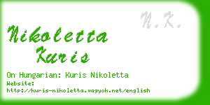 nikoletta kuris business card